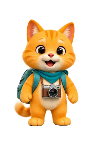 Traveler Cat waving hello